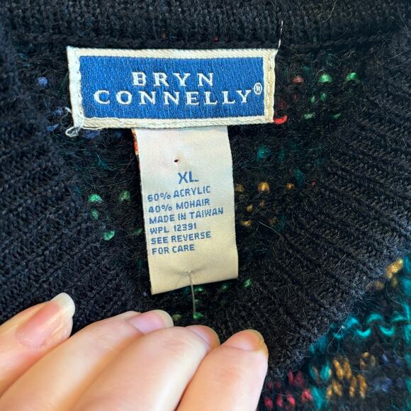 Bryn Connelly NWT Vintage Multi-Color Plaid Sweater - size XL - Picture 5 of 5